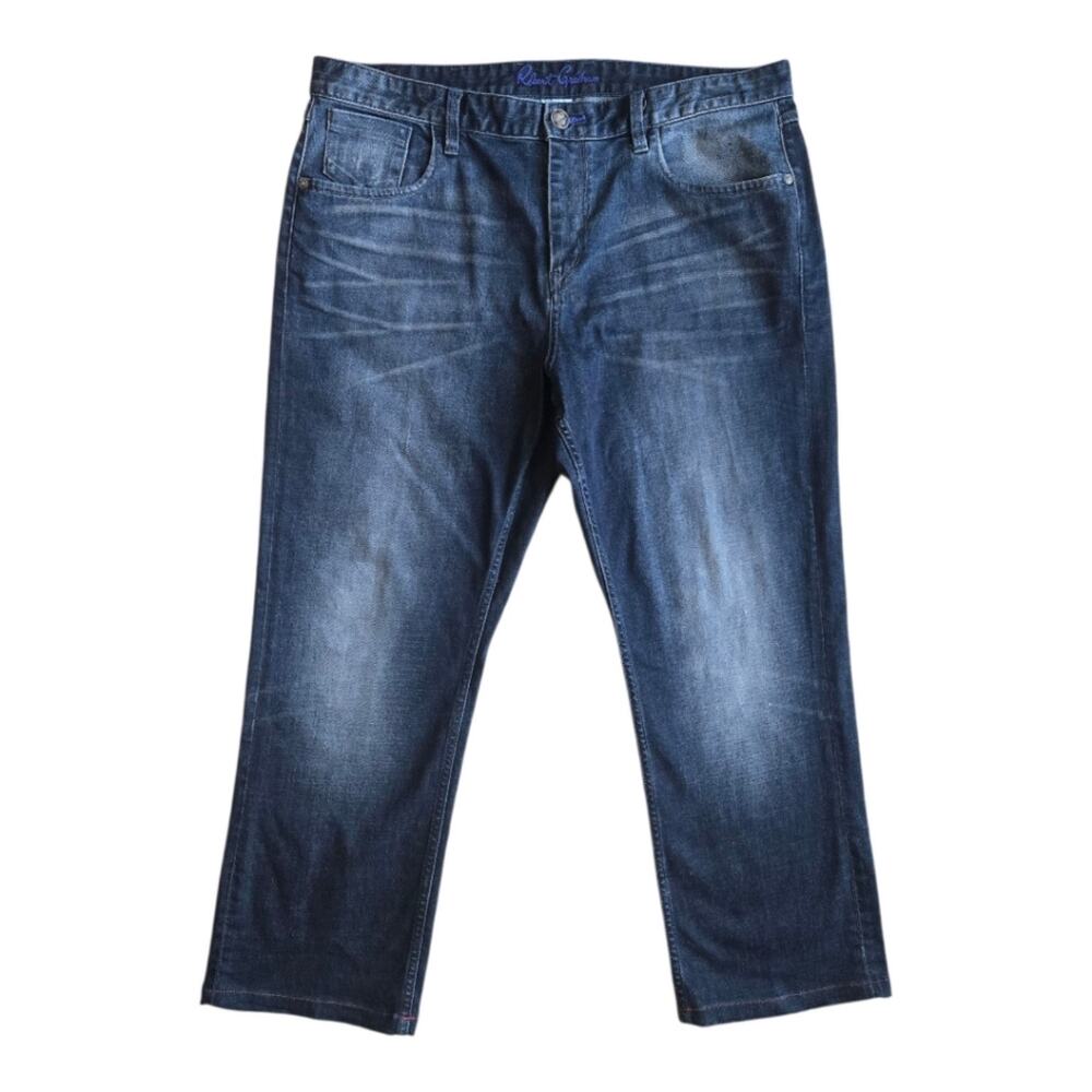 Robert Graham Men's Classic Yates Tailored Distressed Jeans Size 38W x 27.5L